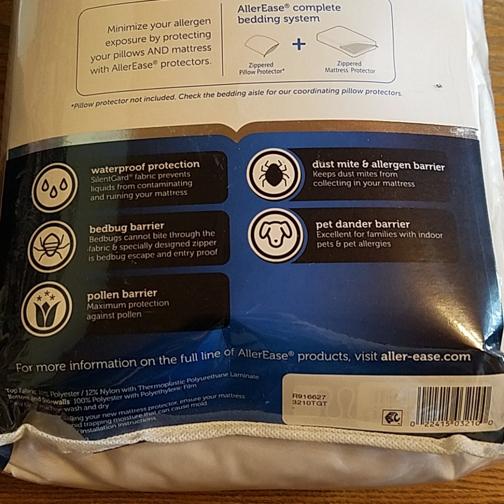 New Allerease Maximum Mattress Protector White - Picture 5 of 5